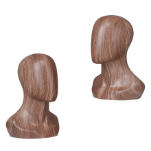 Wholesale vintage beautiful water transfer printing custom bald male wig stand hat display wooden mannequin head without hair